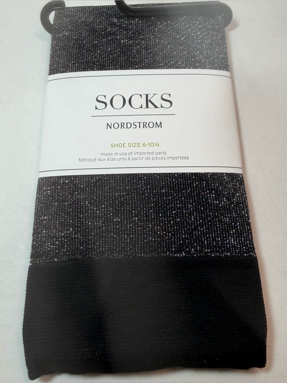 BNWT NORDSTROM METALLIC TROUSER SOCKS os 9-11
